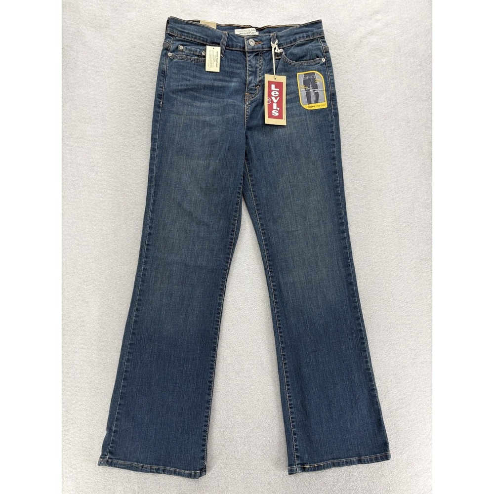 Levis Perfectly Slimming 512 Bootcut Jeans Womens 10 Blue Med High Rise Stretch